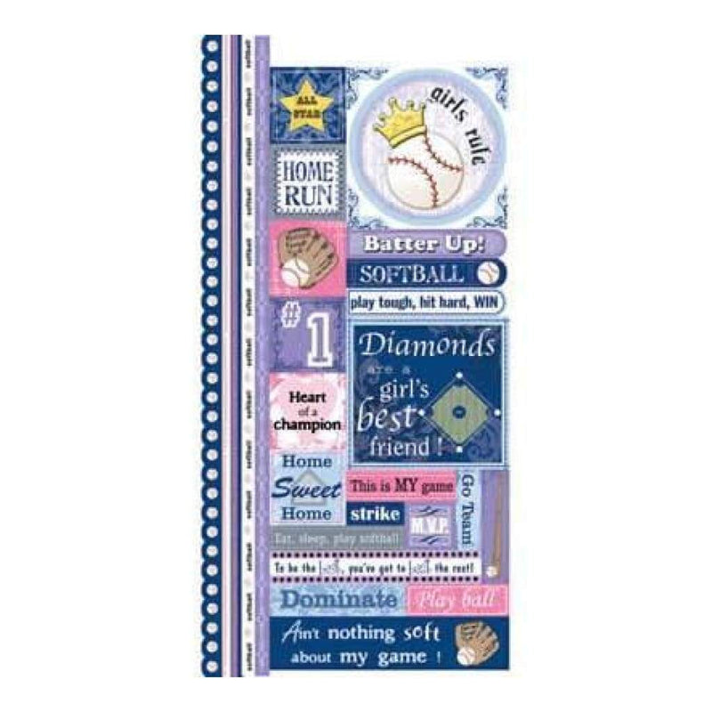 Sale Item - Carolee's Creations - Softball Cardstock Stickers