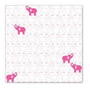 Sale Item - Hambly Screen Prints - Elephants In A Row Overlay - Pink  - Single 1