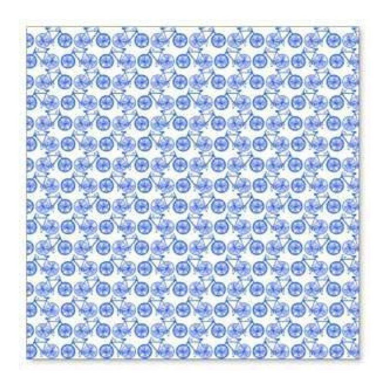 Sale Item - Hambly Screen Prints - Mini Bicycles Overlay - Blue  - Single 12X12