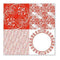 Sale Item - Hambly Screen Prints - Vintage Patchwork Overlay - Red  - Single 12X