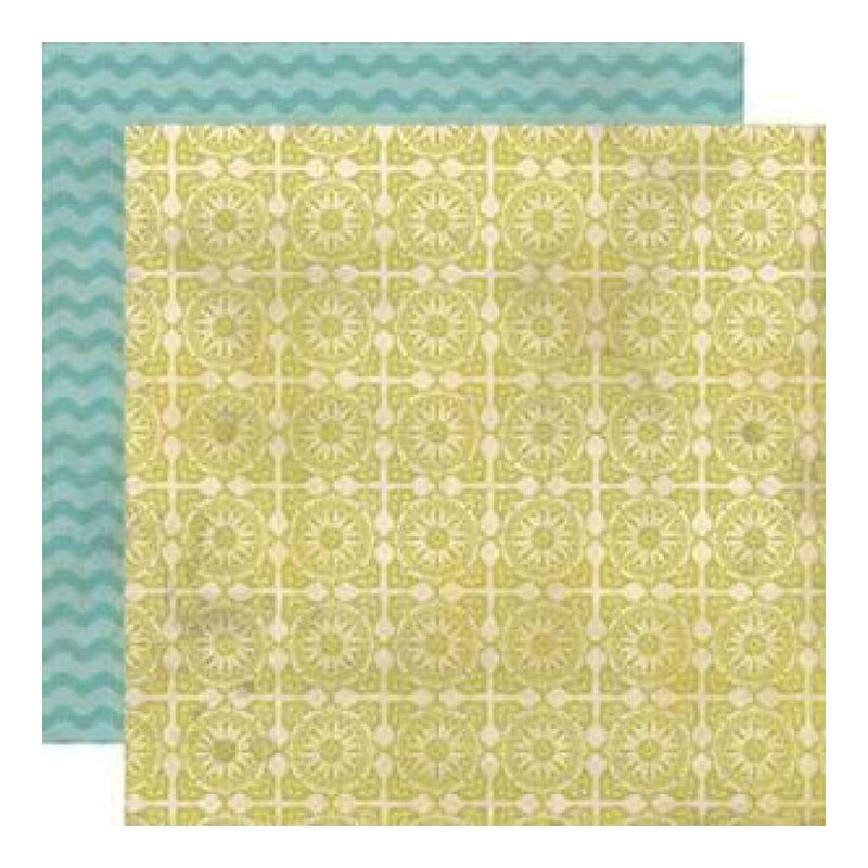 Sale Item - My Mind's Eye - Indie Chic - Citron - Time Honeydew 12X12 Double-Sid