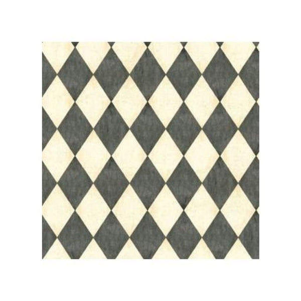 Scenic Route Paper Co - Harlequin cream and black 12X12 Paper  (Pack Of 10)