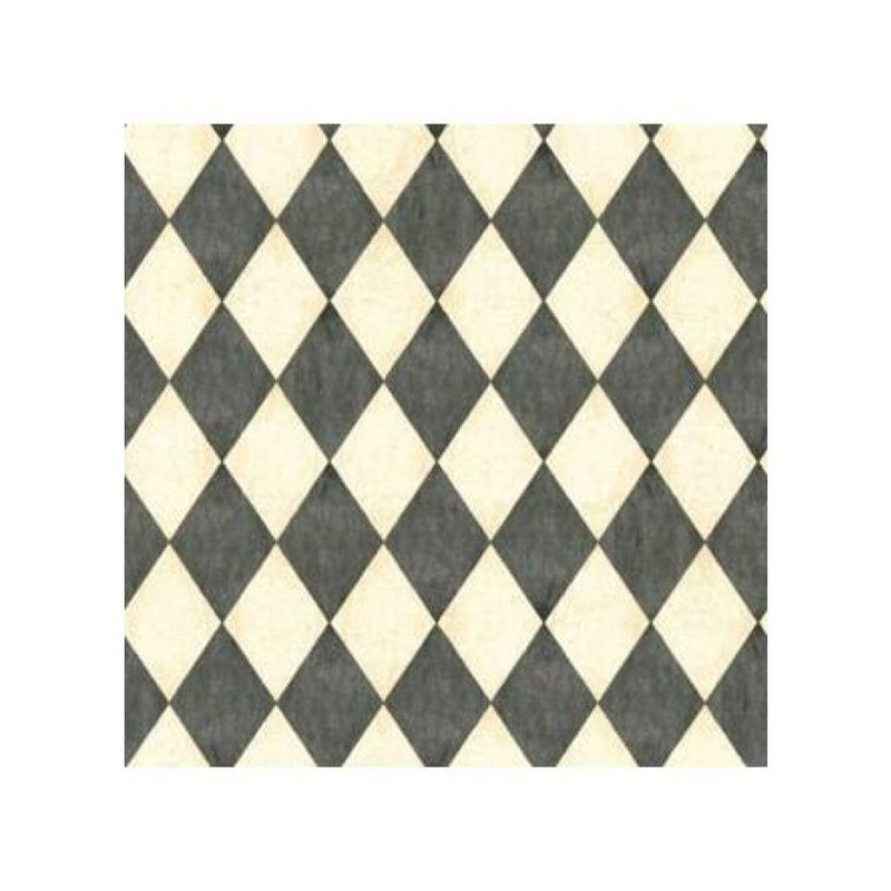 Scenic Route Paper Co - Harlequin cream and black 12X12 Paper  (Pack Of 10)