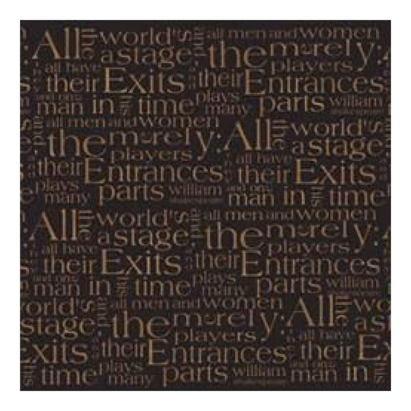 Scenic Route Paper Co - Stage Black Script  (Pack Of 10)