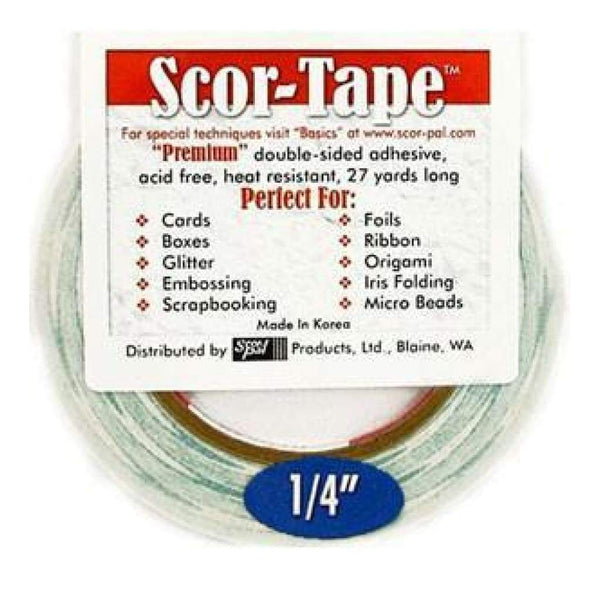 Scor-Tape Double-Sided Tape 1/4In. X 27 Yds