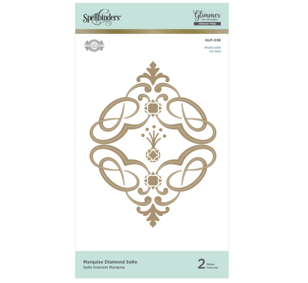 Spellbinders Amazing Papers Grace Glimmer Hot Foil Plate Marquise Diamond Suite
