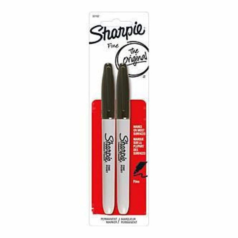 Sharpie Fine Point Permanent Marker 2/Pkg Black