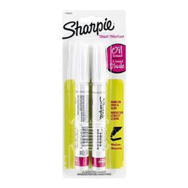 Sharpie Medium Point Oil-Based Opaque Paint Markers 2/Pkg White