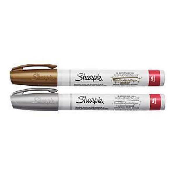 Sharpie Medium Point Oil-Based Paint Markers 2 Pack Goldsilver