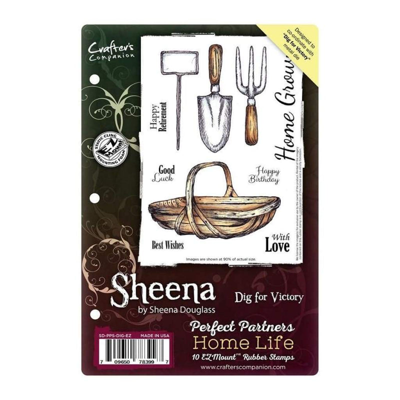 Sheenas Perfect Partners Home Life EZMount Stamps 5.5 inch X8.5 inch Dig For Victory