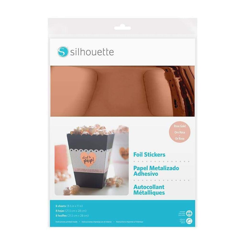 Silhouette Printable Adhesive Foil 8.5X11 8 Pkg Gold