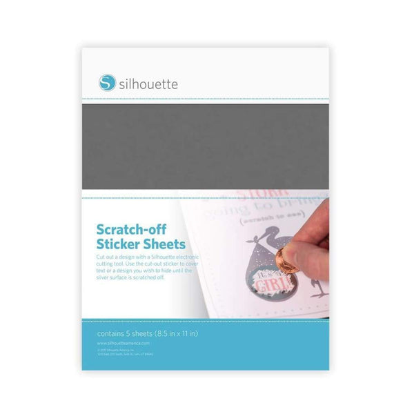 Silhouette - Scratch-Off Sticker Sheets - Silver