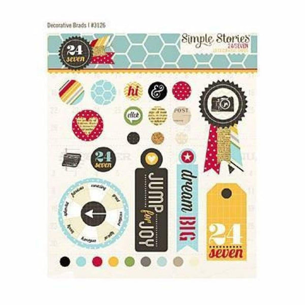 Simple Stories - 24/Seven - Metal Brads
