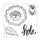 Sizzix Framelits Die & Stamp Set By Crafty Chica 4 pack Hola Flower*