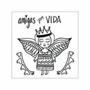 Sizzix - Framelits Die & Stamp Set By Crafty Chica - Amigas Por Vida (Friends for Life)*