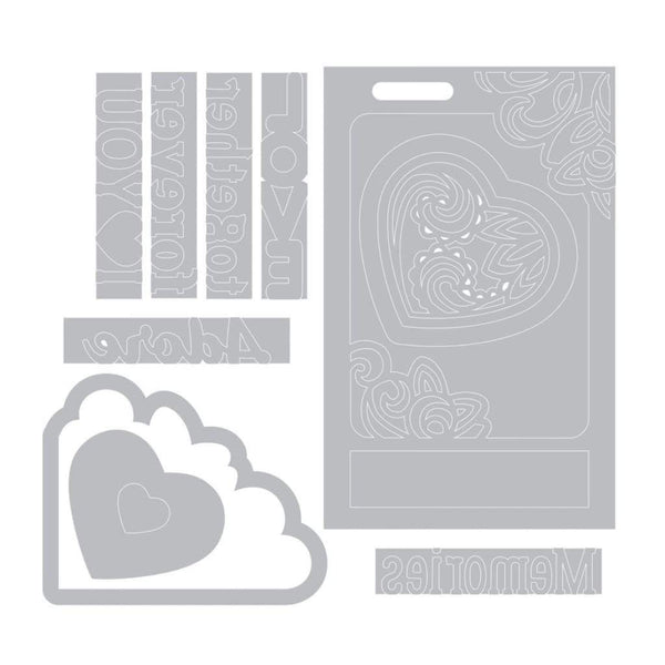 Sizzix Framelits Die & Stamp Set By Lynda Kanase Photo Frame, Lovely*