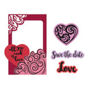 Sizzix Framelits Die & Stamp Set By Lynda Kanase Photo Frame, Lovely