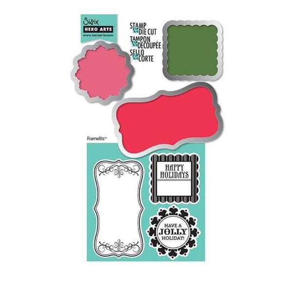 Sizzix Framelits Dies 3/Pkg W/Cling Stamps Tags