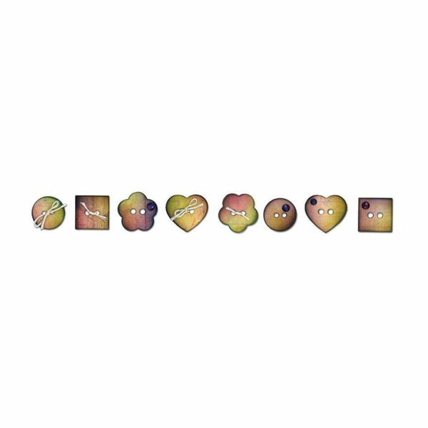 Sizzix Sizzlits Decorative Strip Die By Prima Marketing Sew Cute 12.625 inch X2.375 inch