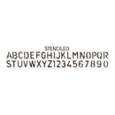Sizzix Sizzlits Decorative Strip Die By Tim Holtz - Stenciled Alphabet