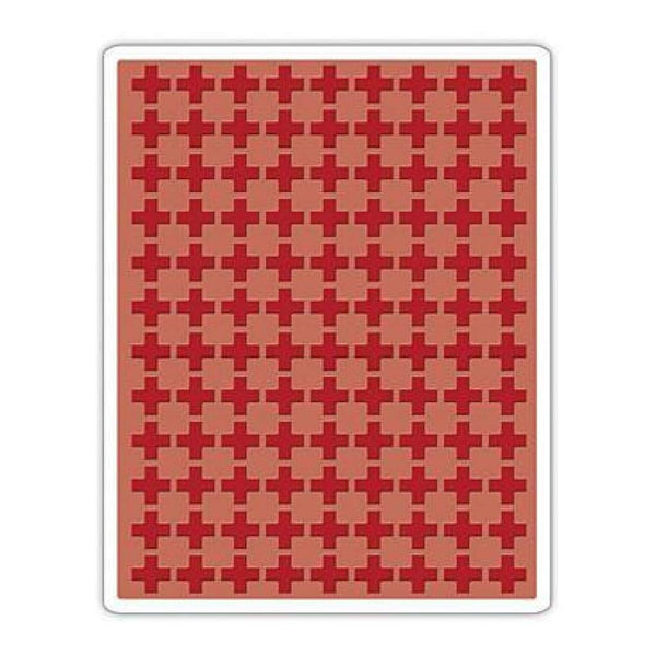 Sizzix Texture Fades A2 Embossing Folder Plus Sign By Tim Holtz