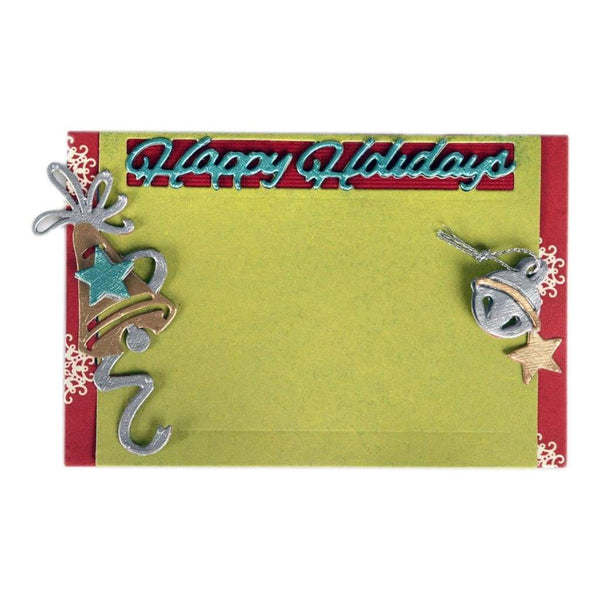 Sizzix Thinlits Dies 5 pack Lindsey Serata Gift Card Holder Happy Holidays