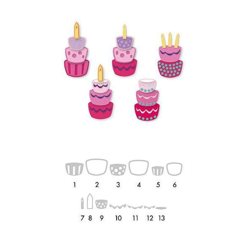 Sizzix Triplits Dies By Stephanie Barnard Cake 13 Pack