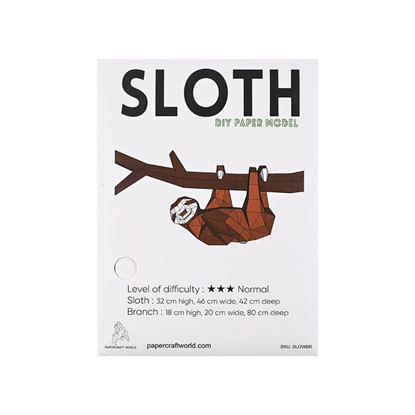 3D Papercraft Wall Art - Hanging Sloth*