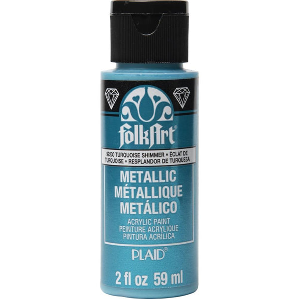 FolkArt - Metallic Acrylic Paint 2oz - Turquoise Shimmer