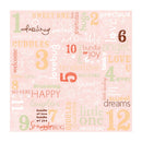 Little Yellow Bicycle - Snugglebug Collection - 12 x 12 Paper with Glitter Accents - Girl Words