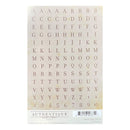 Authentique Alphabet 4'' x 6'' Stickers - Petite Type Circle - Grey