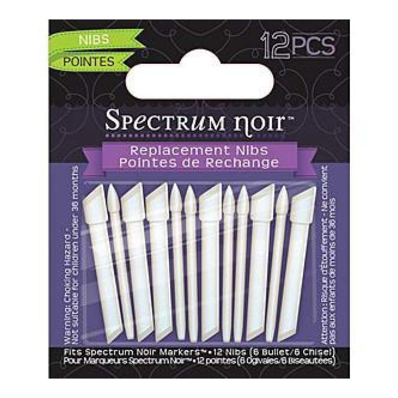 Spectrum Noir Next Generation Replacement Nibs 12 Pack 6 Bullet & 6 Chisel