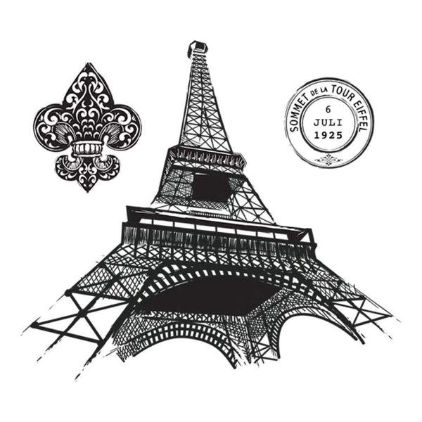 Spellbinder Ooh La La Cling Stamp Set By Stacey Caron Paris Collage Stamps