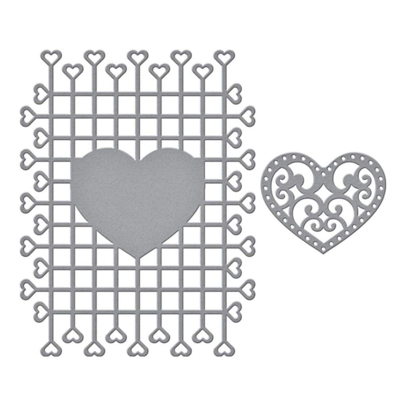 Spellbinder Timeless Heart Designer Series By Marisa Job - Trailing Hearts