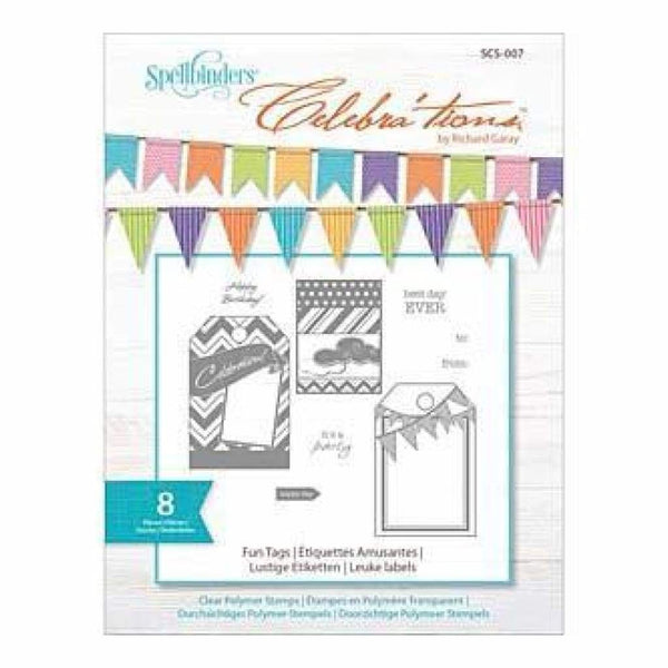 Spellbinders - Celebra'tions Stamps 4X6 8 Pack Fun Tags