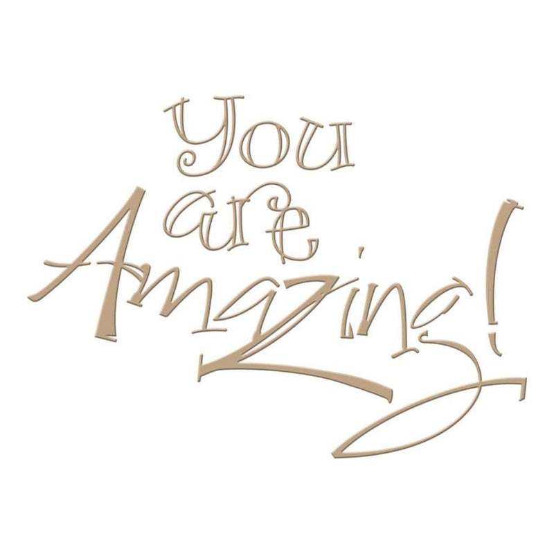 Spellbinders Glimmer Impression Plate - You Are Amazing