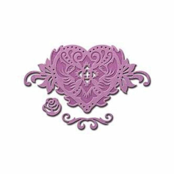 Spellbinders Shapeabilities Die D-Lites Floral Heart Accent