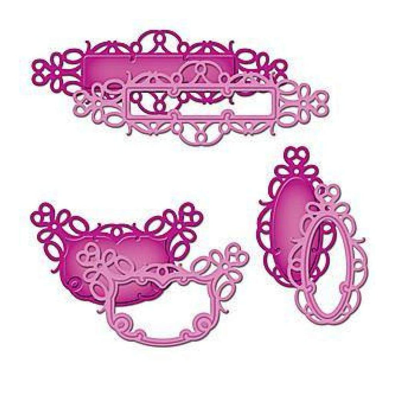 Spellbinders Shapeabilities Dies Fancy Framed Tags 3
