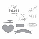 Spellbinders Stamp & Die Set By Debi Adams Love Set Match-Thats Dope*