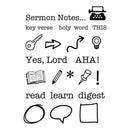 SRM Bible Journaling Clear Stamps 4 inch X6 inch Sermon Notes
