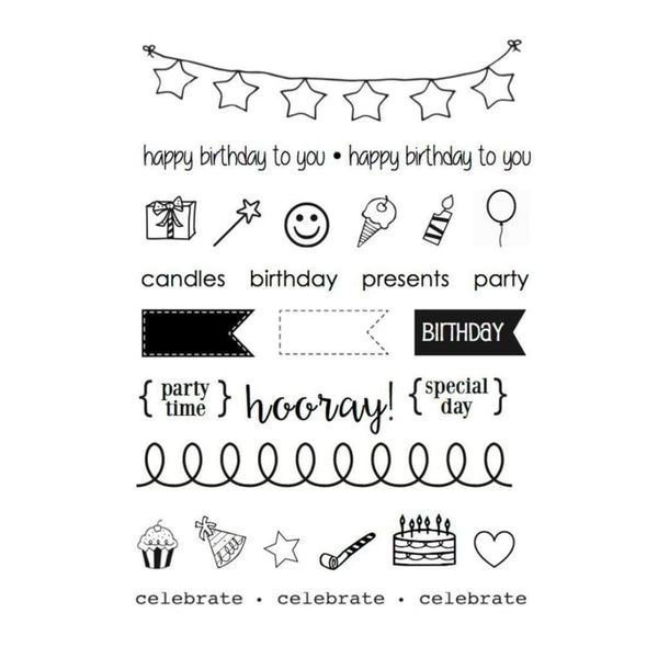 SRM Planner Clear Stamps 4 inch X6 inch Birthday Plans