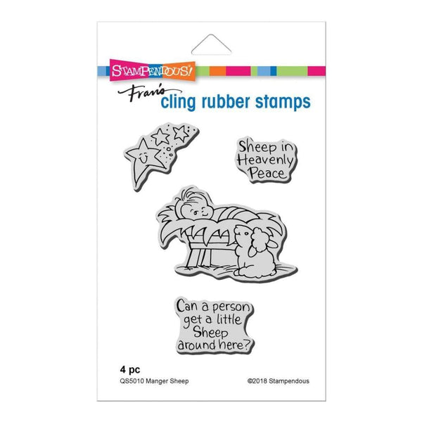 Stampendous Cling Stamp Manger Sheep