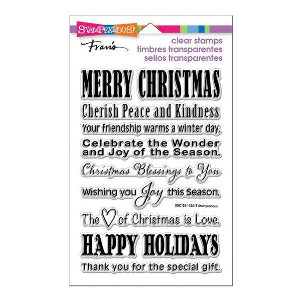 Stampendous Perfectly Clear Stamps Holiday Wishes