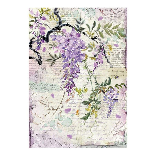 Stamperia Rice Paper A4 - Wisteria