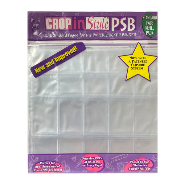 Crop In Style PSB Clear Refill Pages - Standard 10 Pack