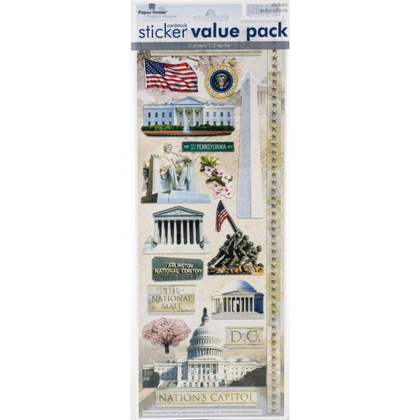 Paper House Cardstock Sticker 2 pack - Washington DC