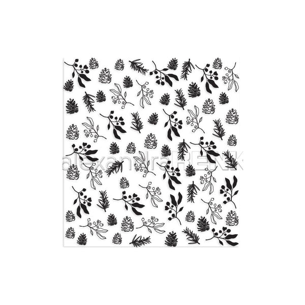 Alexandra Renke Abstract Clear Stamps - Winter Plants Pattern