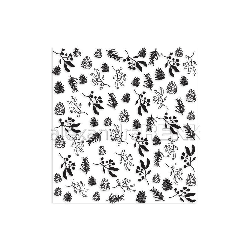 Alexandra Renke Abstract Clear Stamps - Winter Plants Pattern