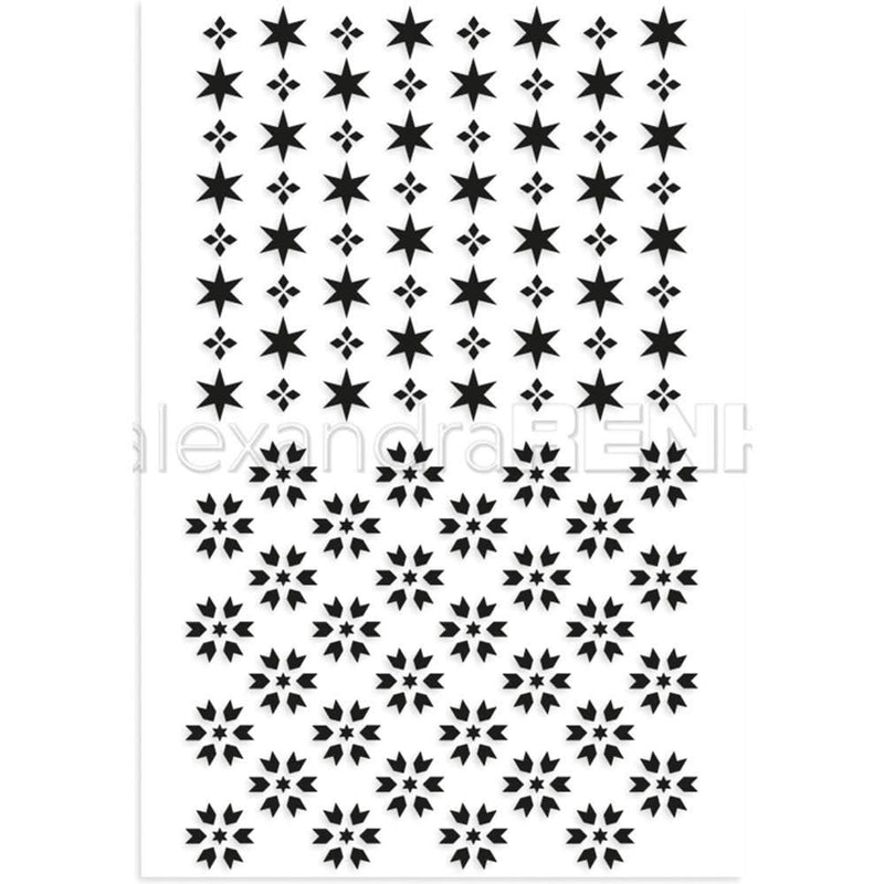 Alexandra Renke Red Christmas Clear Stamps - Star Pattern