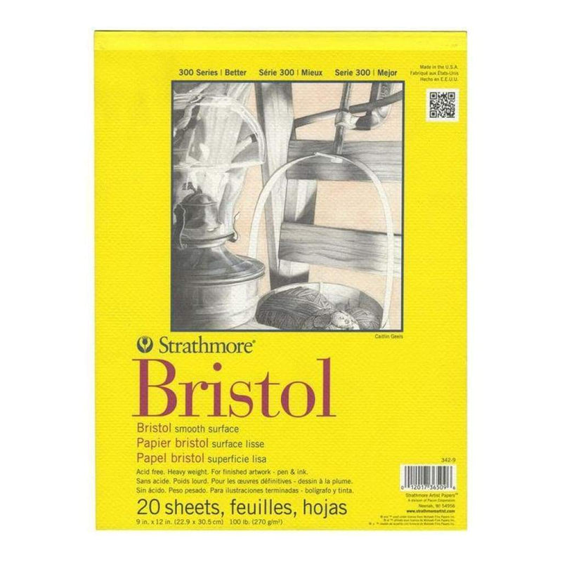 Strathmore Bristol Paper Pad 9X12 Inch - 270Gsm (20 Sheets)
